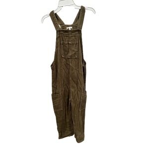 Rylee + Cru Kids Brown Corduroy Overalls Size 10-12Y Bib Jumpsuit Pockets